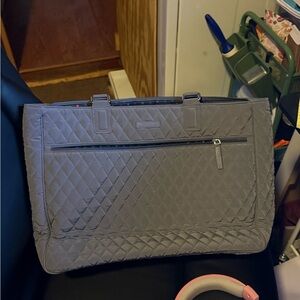 Vera Bradley Quilted Gray Travel Tote